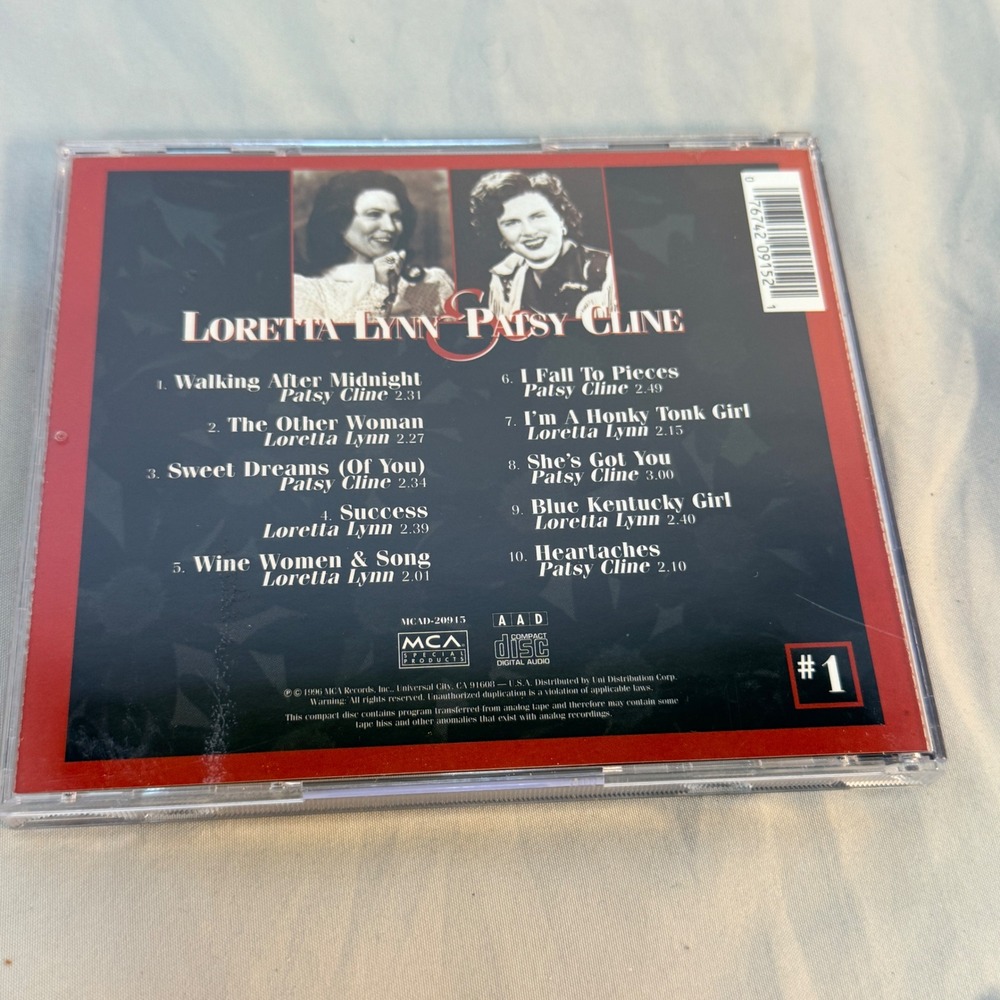 Loretta Lynn & Patsy Cline On Tour #1 CD MCA Special Products MCAD-20915 Country - Picture 2 of 5